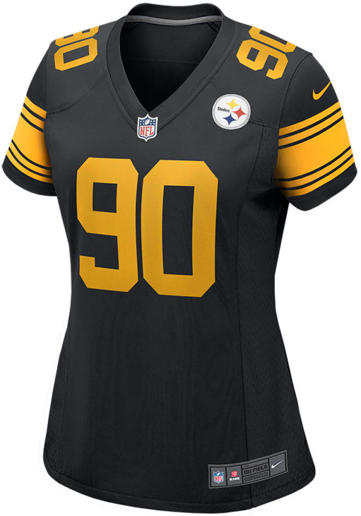 T.J. Watt Pittsburgh Steelers Nike Women's  Game Limited Jersey -  Black