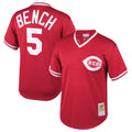 Johnny Bench Cincinnati Reds Youth Cooperstown Collection Mesh Batting Practice Jersey - Red