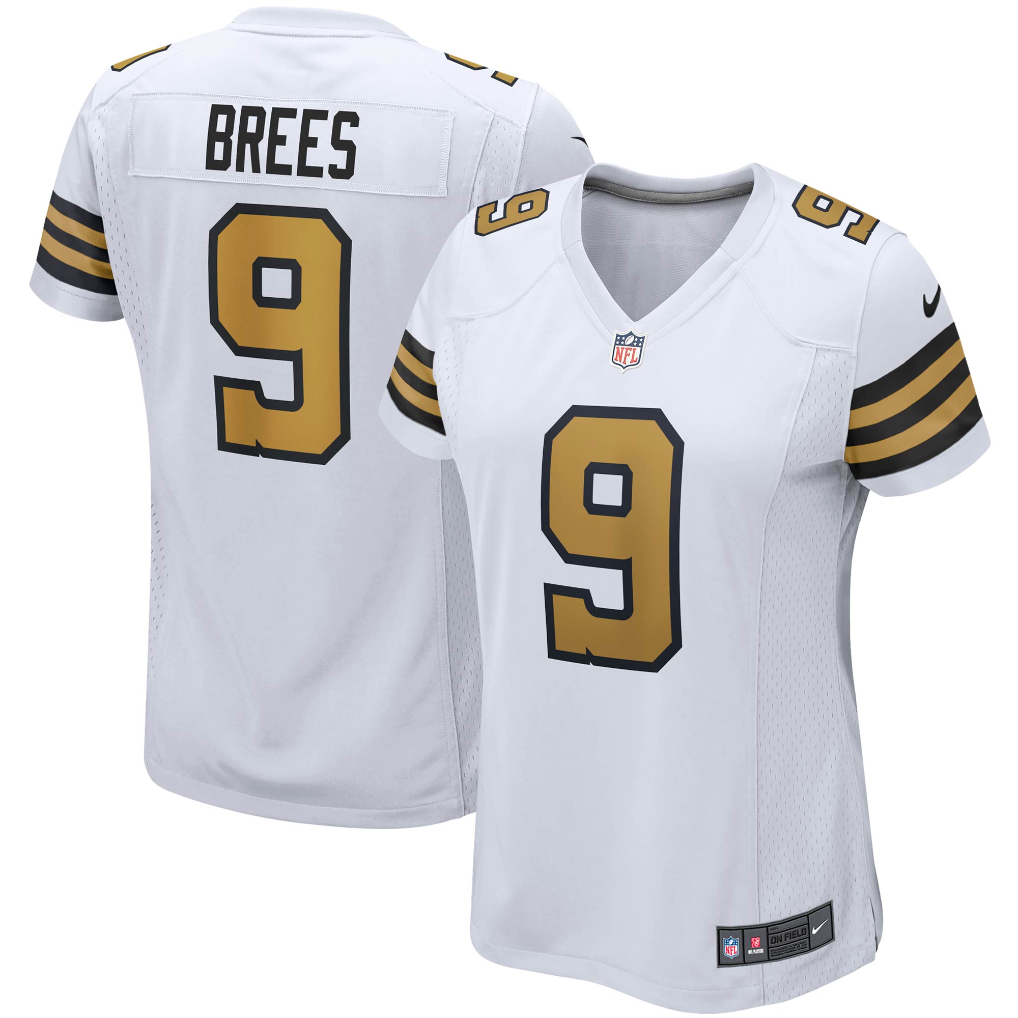 Drew Brees New Orleans Saints Nike Women's Game Player Jersey - Black/White