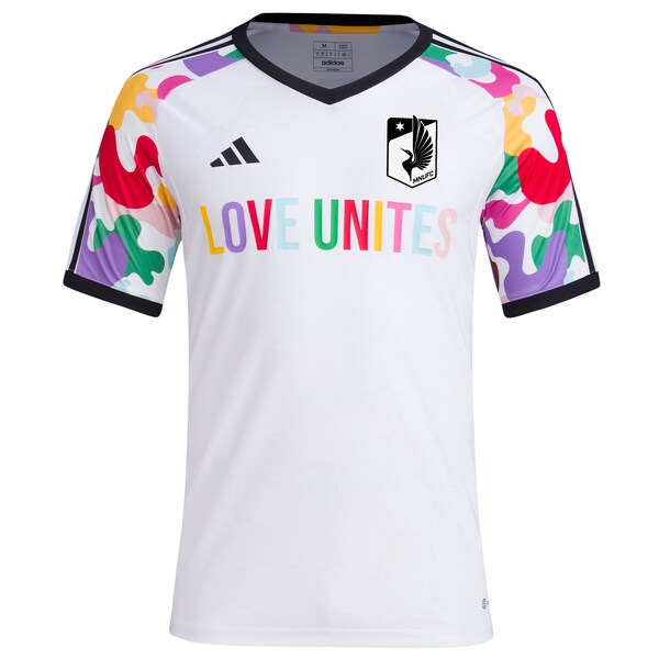 Minnesota United FC adidas 2024 Pride Pre-Match Top - White
