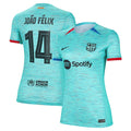 João Félix Barcelona Nike Women's 2023/24 Third Replica Jersey - Aqua