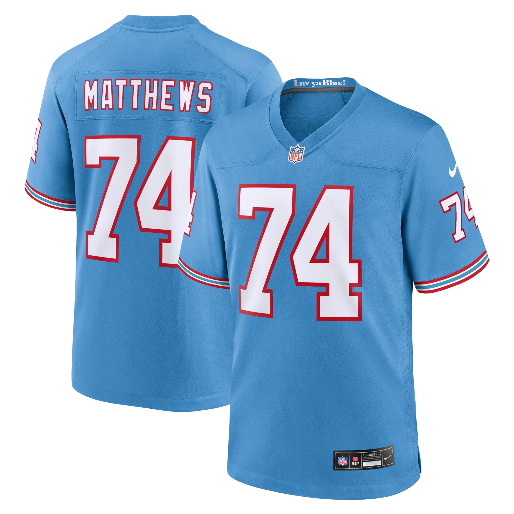 Bruce Matthews Tennessee Titans Nike Retired Player Jersey - Navy/Light Blue