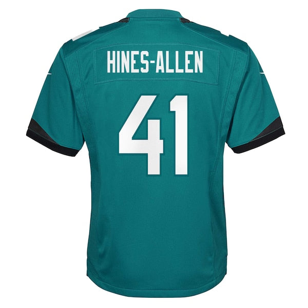 Josh Hines-Allen Jacksonville Jaguars Nike Youth Team Game Jersey - Teal