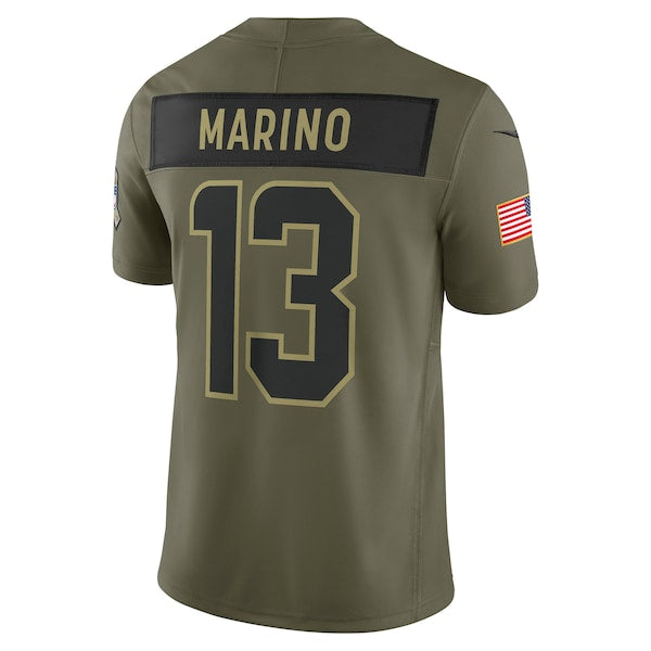 Dan Marino Miami Dolphins Nike 2025 Salute to Service Retired Limited Jersey - Olive
