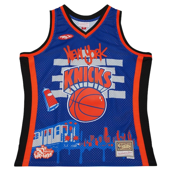 New York Knicks x Tats Cru Hardwood Classics Fashion Jersey - Blue