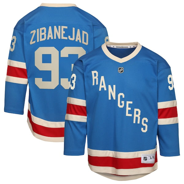Mika Zibanejad New York Rangers Youth Centennial Replica Jersey - Blue