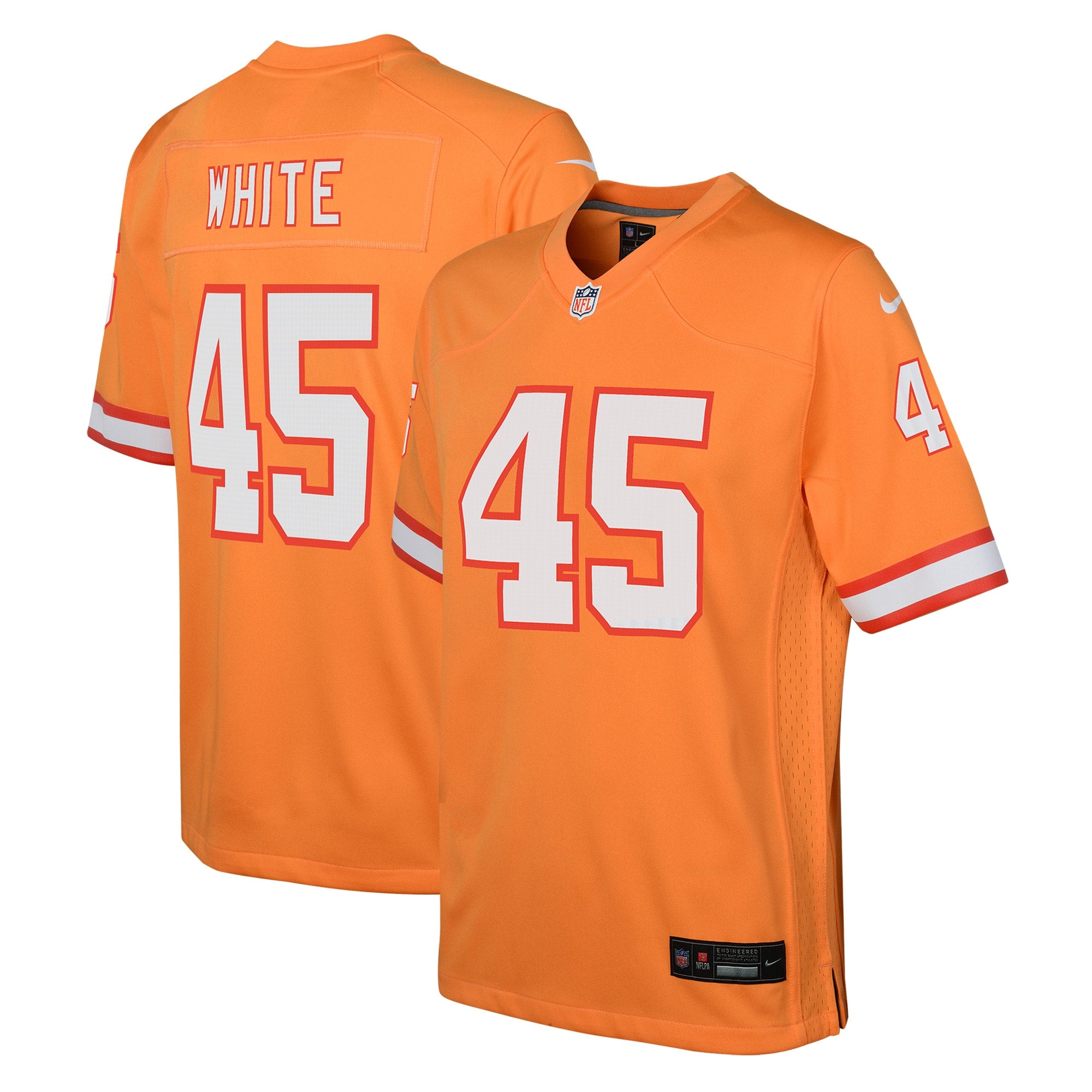 Devin White Tampa Bay Buccaneers Nike Youth Game Jersey - Red/Orange/Pewter