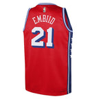 Joel Embiid Philadelphia 76ers Jordan Brand Youth Swingman Jersey - Statement Edition - Red