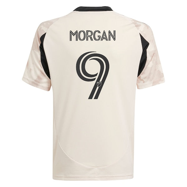 Lewis Morgan New York Red Bulls adidas Youth 2025 Stone Kit Replica Player Jersey - Tan