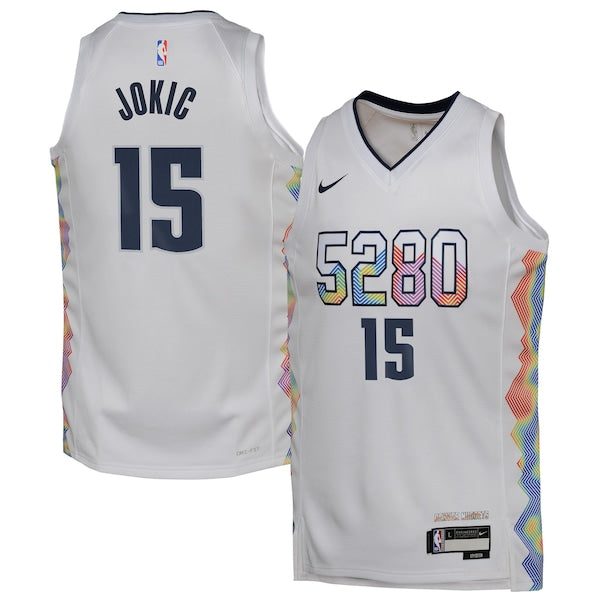 Nikola Jokic Denver Nuggets Nike Youth 2024/25 Swingman Player Jersey - City Edition - White