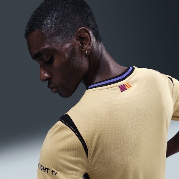 Barcelona Nike 2025/26 Away Stadium Replica Jersey - Gold/Navy