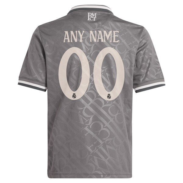 Los Merengues adidas Originals Youth 2024/25 Third Replica Custom Jersey - Charcoal