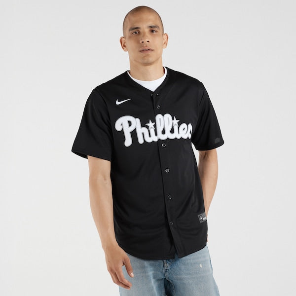 Bryce Harper Philadelphia Phillies Nike Lights Out Replica Player Jersey - Black