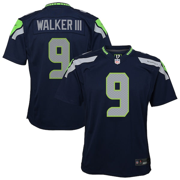 Kenneth Walker III Seattle Seahawks Nike Youth Team Game Jersey - College Navy