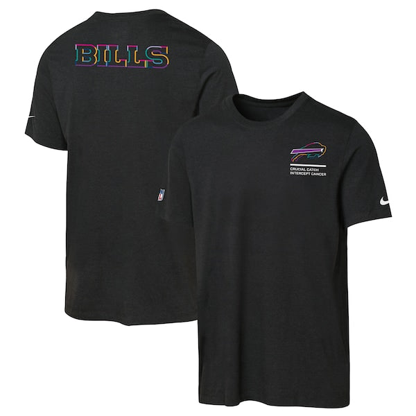 Buffalo Bills Nike Youth 2025 NFL Crucial Catch Tri-Blend Dri-FIT T-Shirt - Black