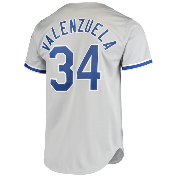 Fernando Valenzuela Los Angeles Dodgers Road 1981 Cooperstown Collection Authentic Jersey - Gray