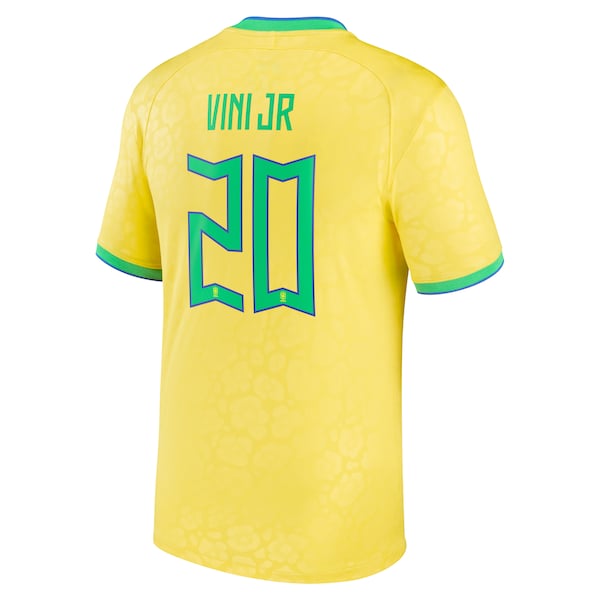 Vinicius Junior Brazil National Team Nike 2022/23 Replica Home Jersey - Yellow
