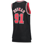 Dennis Rodman Chicago Bulls Women's  Hardwood Classics Swingman Jersey - Black