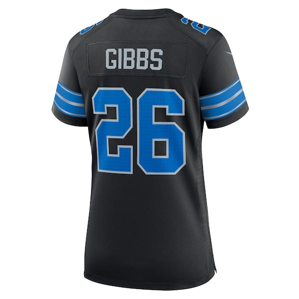 Jahmyr Gibbs Detroit Lions Nike Women's 2nd Alternate Game Jersey - Black