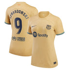 Robert Lewandowski Barcelona Nike Women's 2022/23 Away Replica Player Jersey - Gold