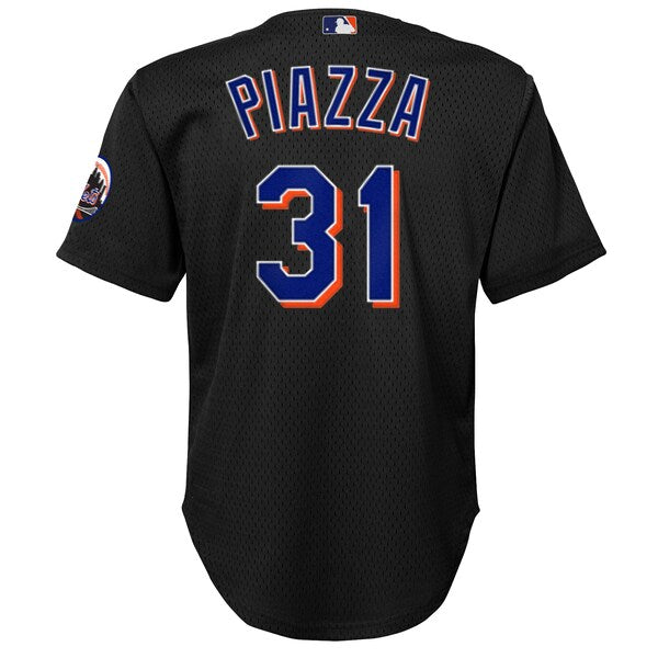 Mike Piazza New York Mets  Toddler Cooperstown Collection Mesh Batting Practice Jersey - Black