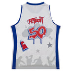 Detroit Pistons x Tats Cru Hardwood Classics Fashion Jersey - White