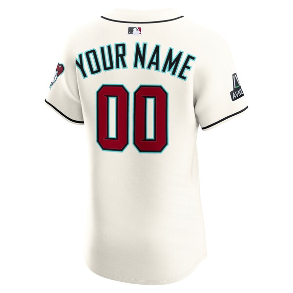 Arizona Diamondbacks Nike Home Elite Sponsor Patch Custom Jersey - Cream