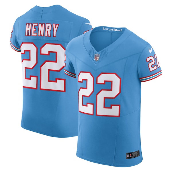 Derrick Henry Tennessee Titans Nike Oilers Throwback Vapor F.U.S.E. Elite Jersey - Light Blue