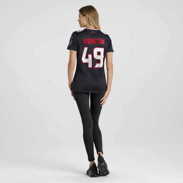 Tucker Addington Houston Texans Nike Women's Team Game Jersey -  Navy