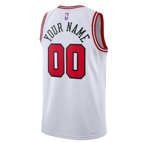 Chicago Bulls Nike Unisex Swingman Custom Jersey White - Association Edition