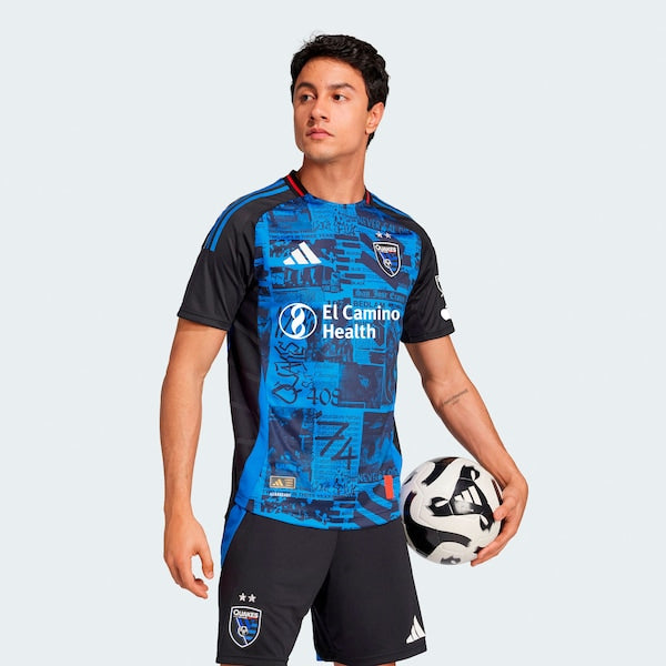 San Jose Earthquakes adidas 2025 Headliner Authentic Jersey - Black