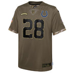 Jonathan Taylor Indianapolis Colts Nike Youth 2022 Salute To Service Player Limited Jersey - Olive