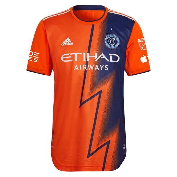 New York City FC adidas 2024 The Volt Kit Authentic Jersey - Orange