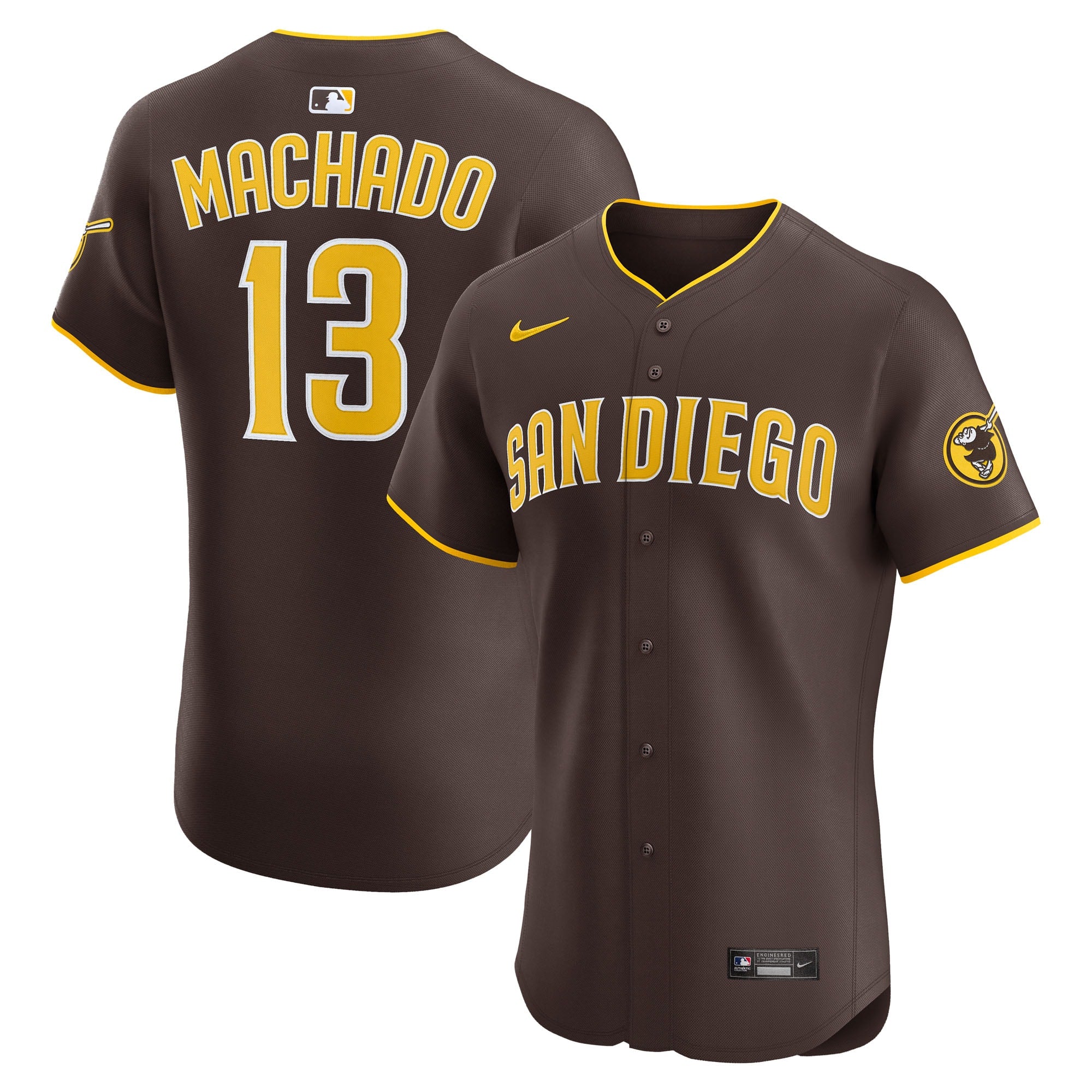 Manny Machado San Diego Padres Nike Home Elite Player Jersey - White/Brown