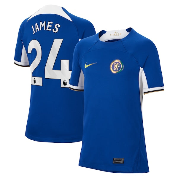 Reece James Chelsea Nike Youth 2023/24 Home Stadium Replica Jersey - Blue