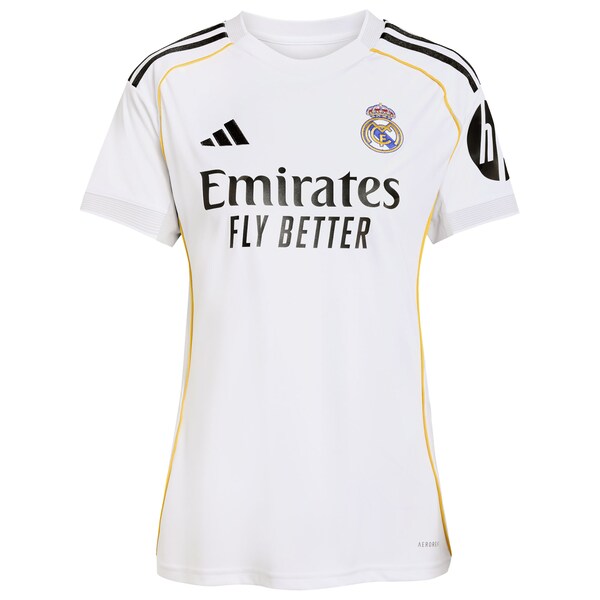 Los Merengues adidas Women's 2025/26 Home Replica Custom Jersey - White/Blue