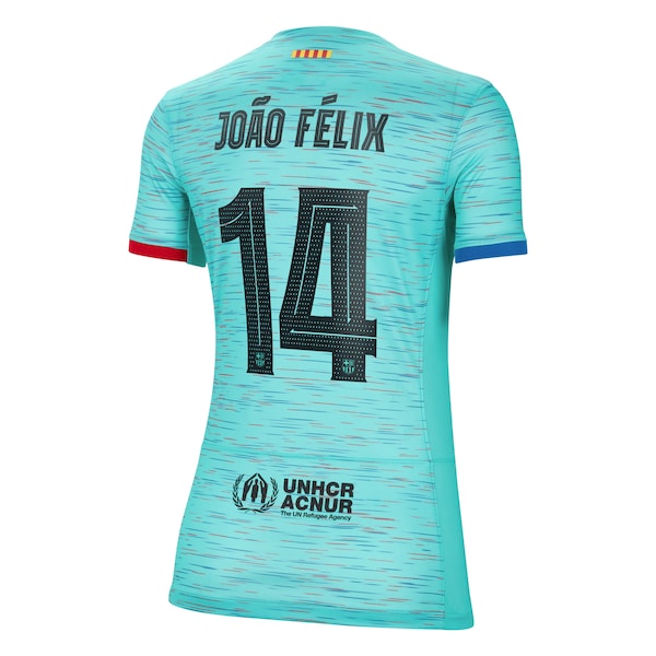 João Félix Barcelona Nike Women's 2023/24 Third Replica Jersey - Aqua