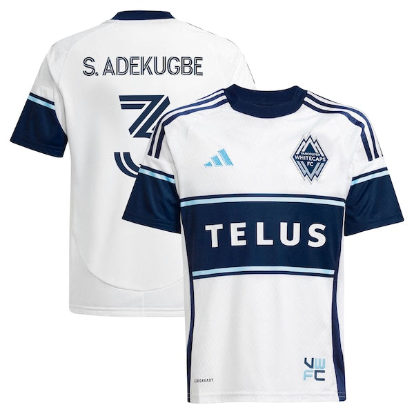 Samuel Adekugbe Vancouver Whitecaps FC adidas Youth 2025 The Peak Replica Player Jersey - White