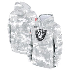Las Vegas Raiders Nike 2024 Salute to Service Club Fleece Pullover Hoodie - Arctic Camo