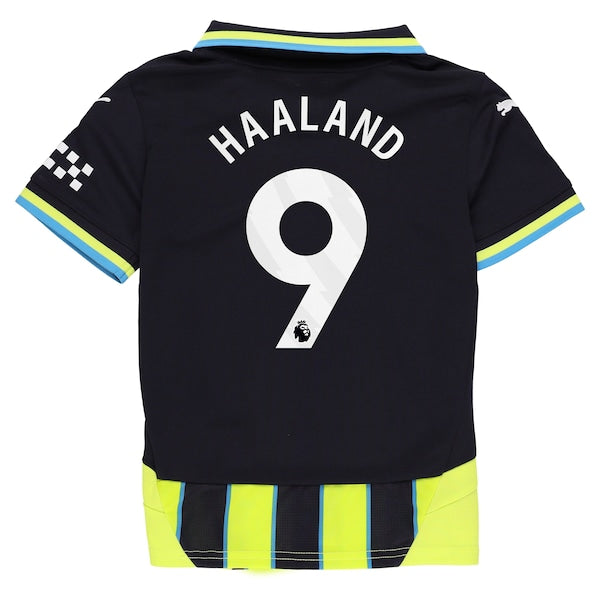 Erling Haaland Manchester City Puma Youth 2024/25 Away Replica Player Jersey - Navy