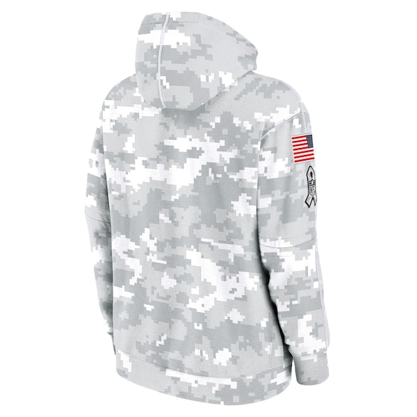 Los Angeles Chargers Nike 2024 Salute to Service Club Fleece Pullover Hoodie - Arctic Camo