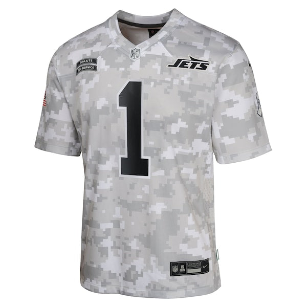 Sauce Gardner New York Jets Nike Youth 2024 Salute to Service Game Jersey - Arctic Camo