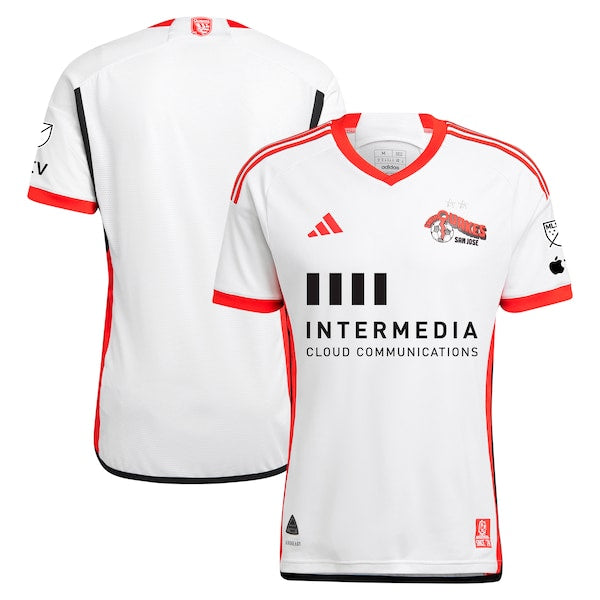 San Jose Earthquakes adidas 2024 The 50 Kit Authentic Jersey - White