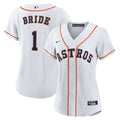 Houston Astros Nike Women's #1 Bride Home Replica Jersey - White