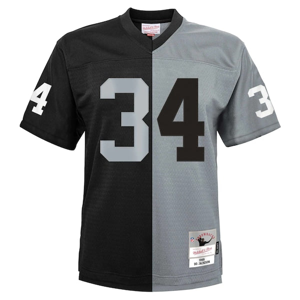 Bo Jackson Las Vegas Raiders Youth Split Legacy Jersey - Black/Silver