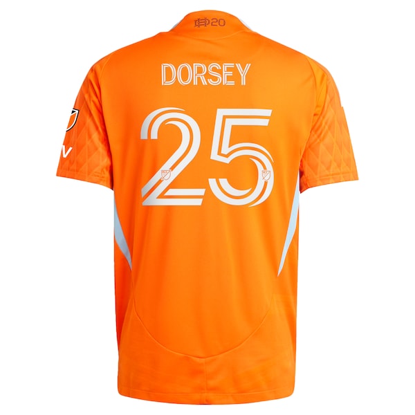 Griffin Dorsey Houston Dynamo FC adidas 2025 Season 20 Authentic Player Jersey - Orange