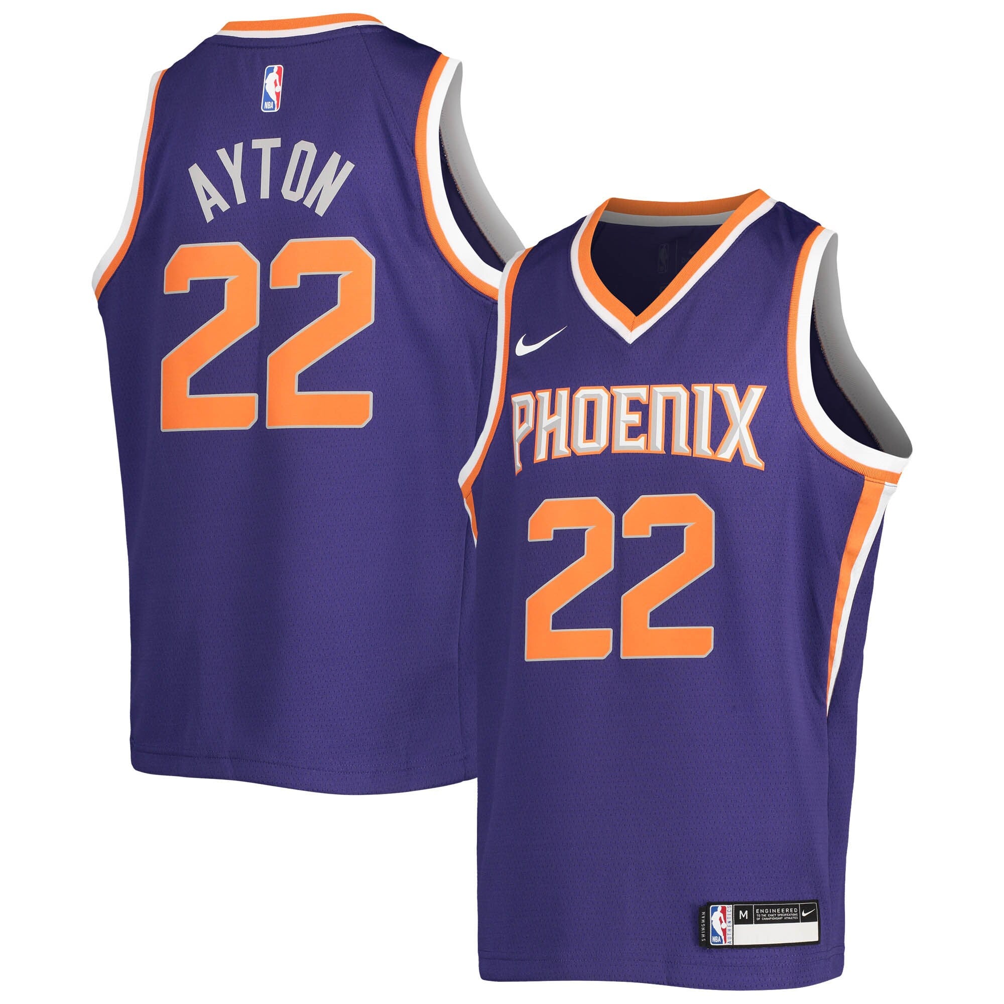 Deandre Ayton Phoenix Suns Nike Youth Swingman Jersey - Association Edition - White/Purple