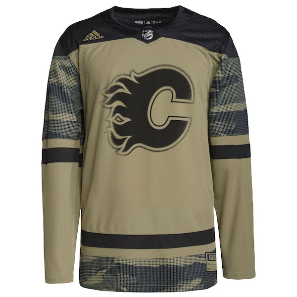 Calgary Flames adidas Logo Military Appreciation Team Authentic Practice Jersey - Camo