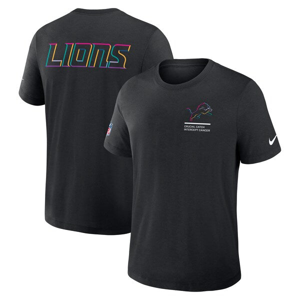 Detroit Lions Nike 2025 NFL Crucial Catch Tri-Blend Dri-FIT T-Shirt - Black