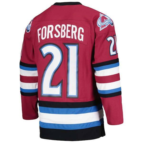 Peter Forsberg Colorado Avalanche  2001/02 Alternate Captain Blue Line Player Jersey - Maroon